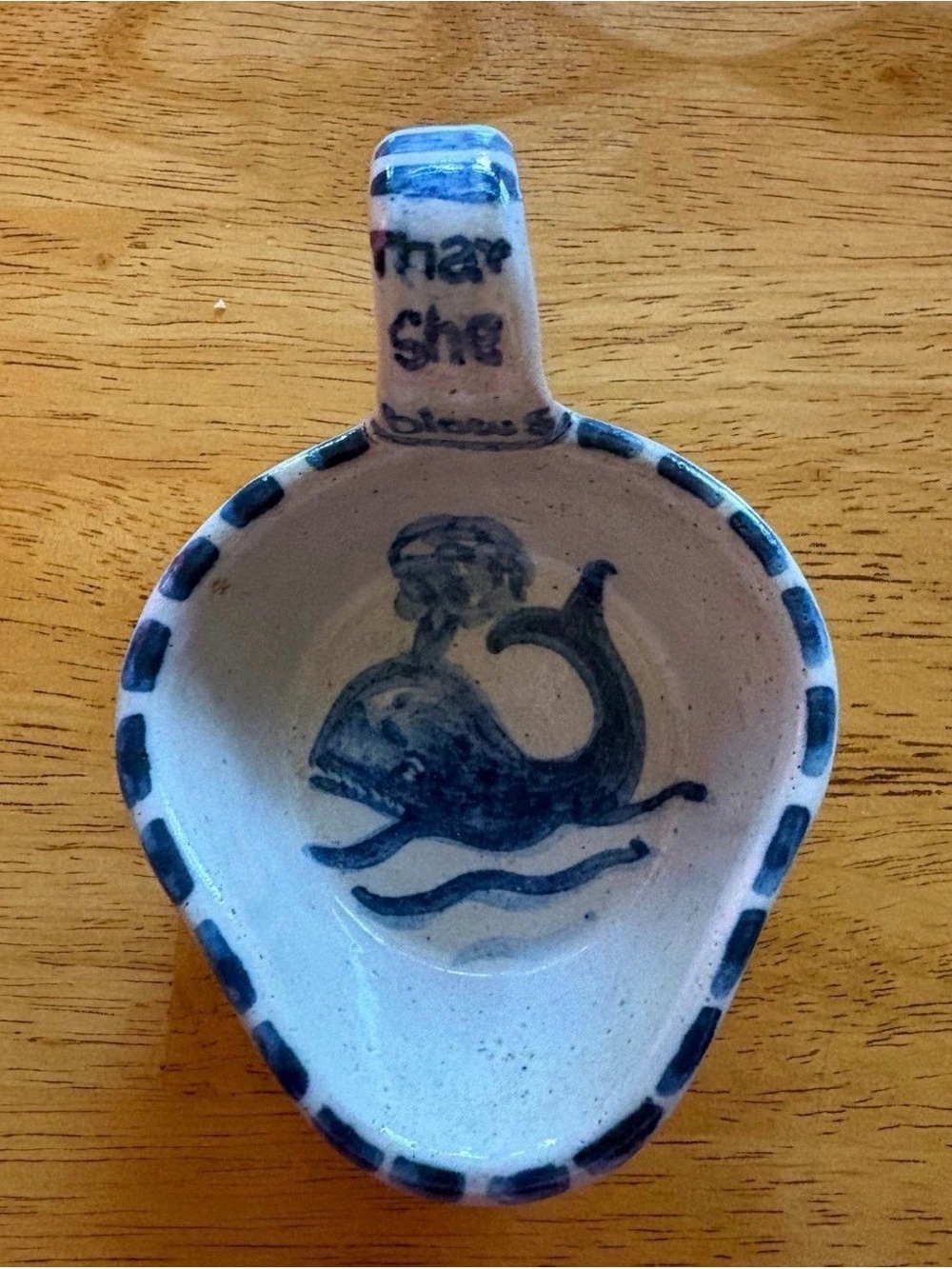 Vintage Dorchester Nautical “Thar She Blows” Whale Pottery Catch All